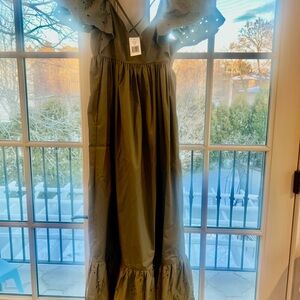 Nwt-Elegant Olive Green Maxi Dress-brand is EN SAISON XS